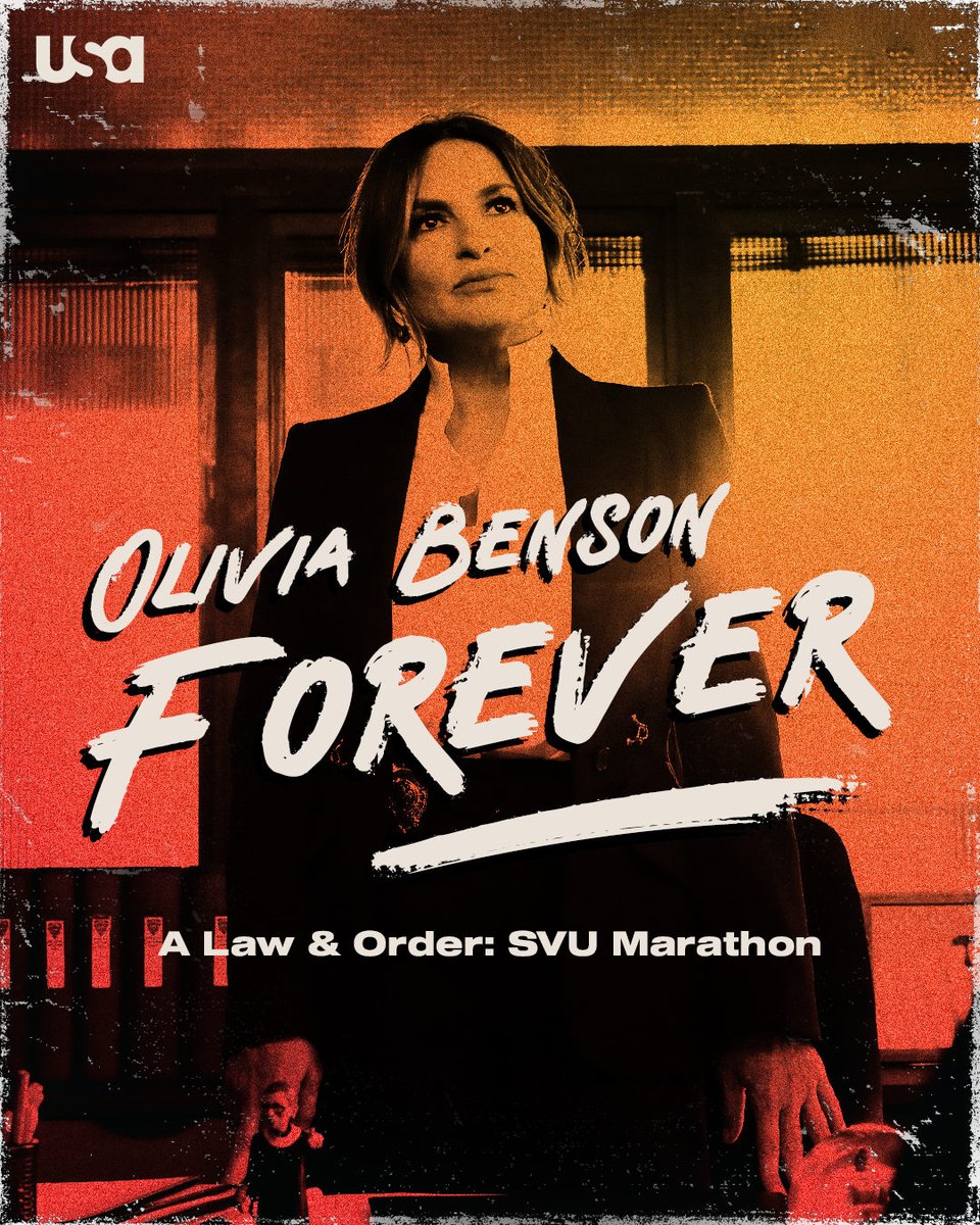 USANetwork's tweet photo. Say it with us now: Olivia 👏 Benson 👏 Forever 👏 Catch #SVU all day long on @USANetwork, today starting at 2/1c! https://t.co/Eob8oVP5Lf