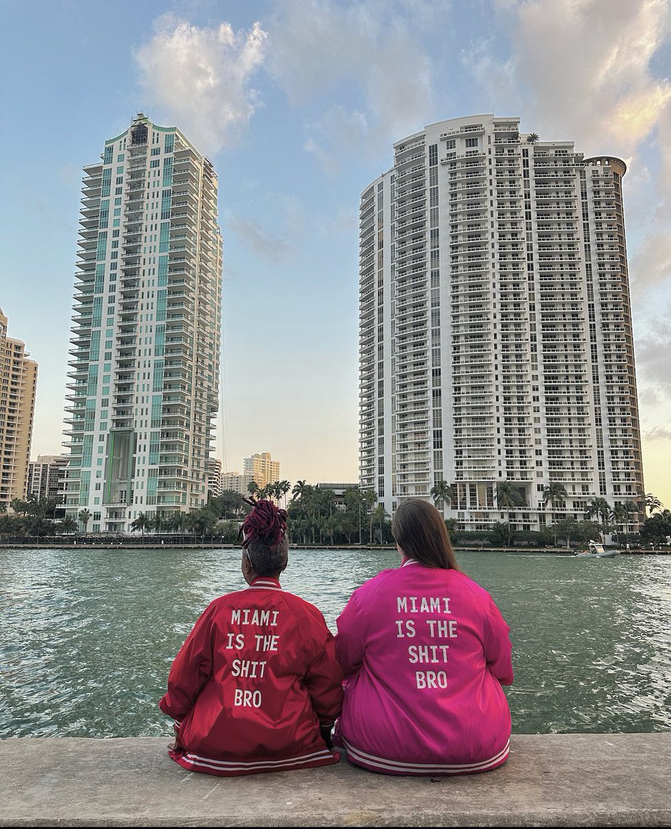As a writer and editor, it REALLY bothers me that’s there’s no comma between “sh*t” and “bro.” But I love this jacket - and Miami! - just the same. So, #Happy305Day! #FoundinMiami #JetSetSarah #305day