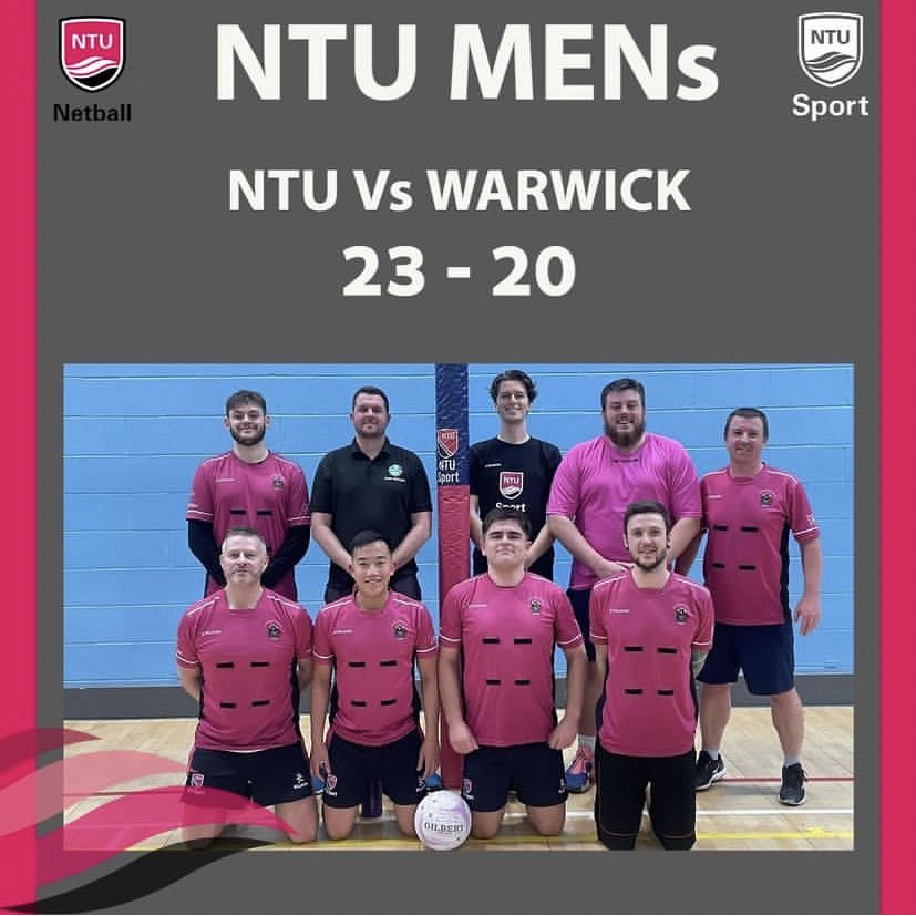 ntunetball's tweet photo. Well done to our Men's netball this Friday!โบ๏ธ๐คฉ
They played at home against Warwick, our men's team played amazingly throughout and took the win!๐
Well done!๐ซถ๐ป๐
#PinkArmy #ProudToBeNTU #ProudToBePink #NTUsport #NTUNetball #NTU #UniversityNetball https://t.co/cDSQr8o1Px