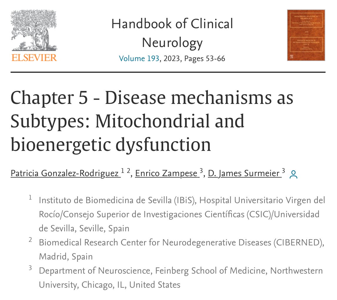 pgonzrodriguez's tweet photo. 🔊Glad and happy to share our latest review about “Mitochondrial Dysfunction and Bioenergetic in Parkinson’s Disease”
👏🏻Congrats to @AlbertoEspay for developing/editing the Handbook of Clinical Neurology- Mitochondrial Diseases.
#Mitochondria #ParkinsonDisease #Bioenergetic https://t.co/6zOwJYdbd9
