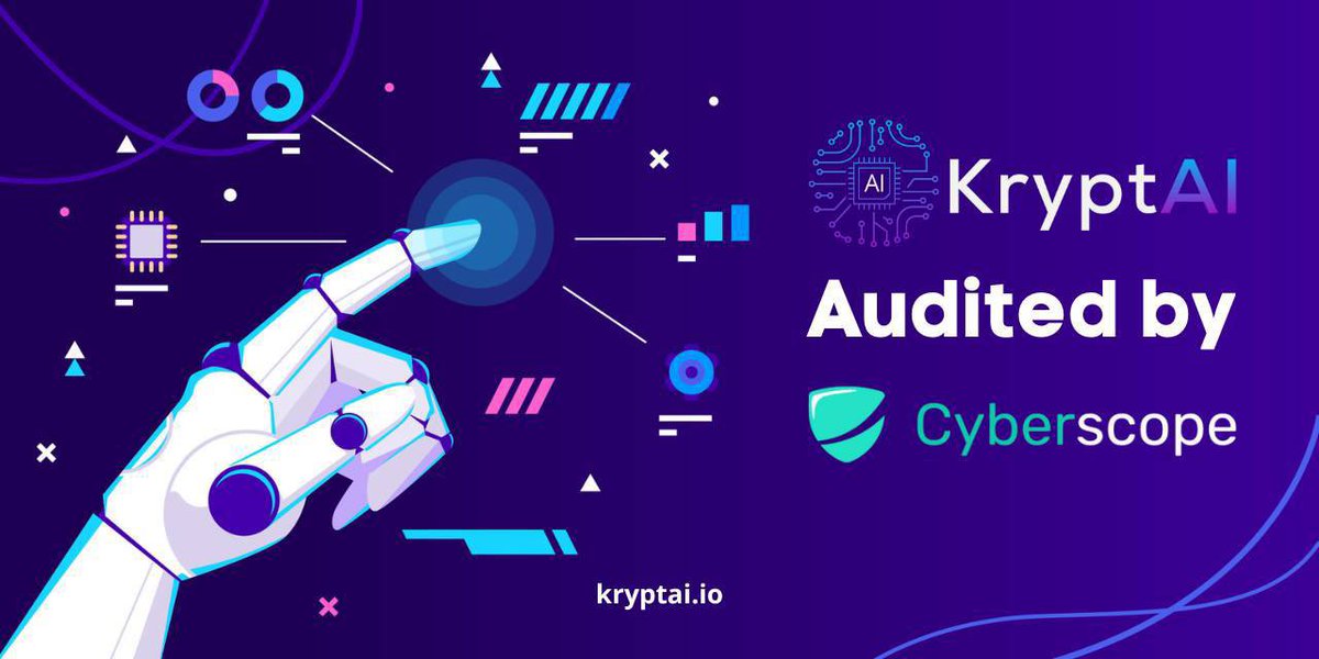 Krypt_Ai's tweet photo. Investors security is our key priority at #KryptAI and is something that is never compromised for 🔐💠
Our smart contract is successfully audited by #cyberscope_ann #coinscopecrypto
Visit below link for detailed report:
https://t.co/MR8E8rnZrz https://t.co/F6G2k7fFAN