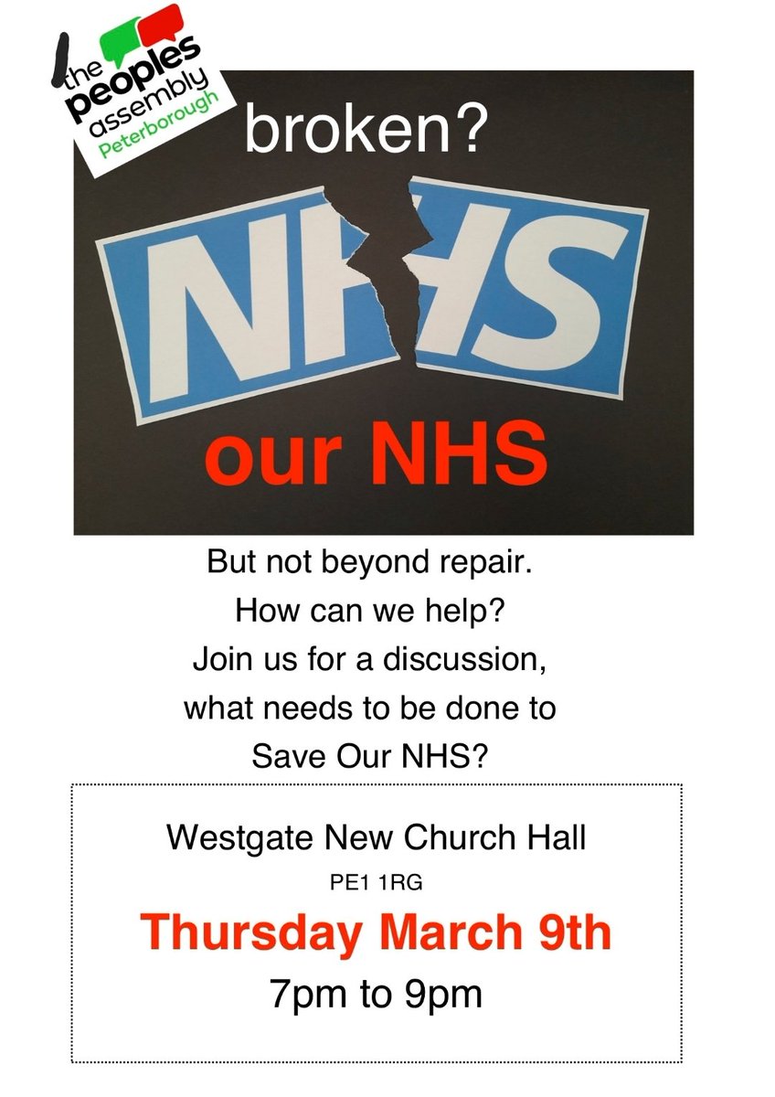 Join us this Thursday to see what we can do locally to make an impact and suport our NHS staff fighting for our families wellbeing.

#FairPayForNursing
 #OurNHS
#NHSstrike
#fairpayforNHS
#AmbulanceStrikes
#PutNHSPayRight
#Solidarity