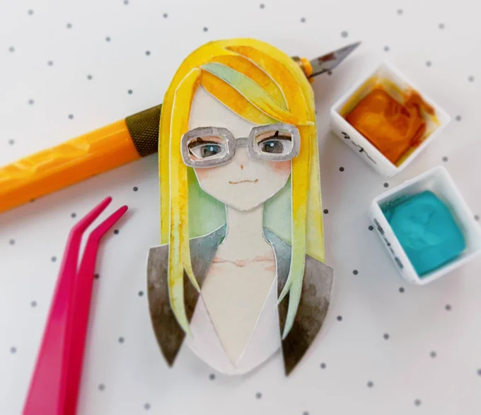 切り絵で作ったテスカトリポカ 