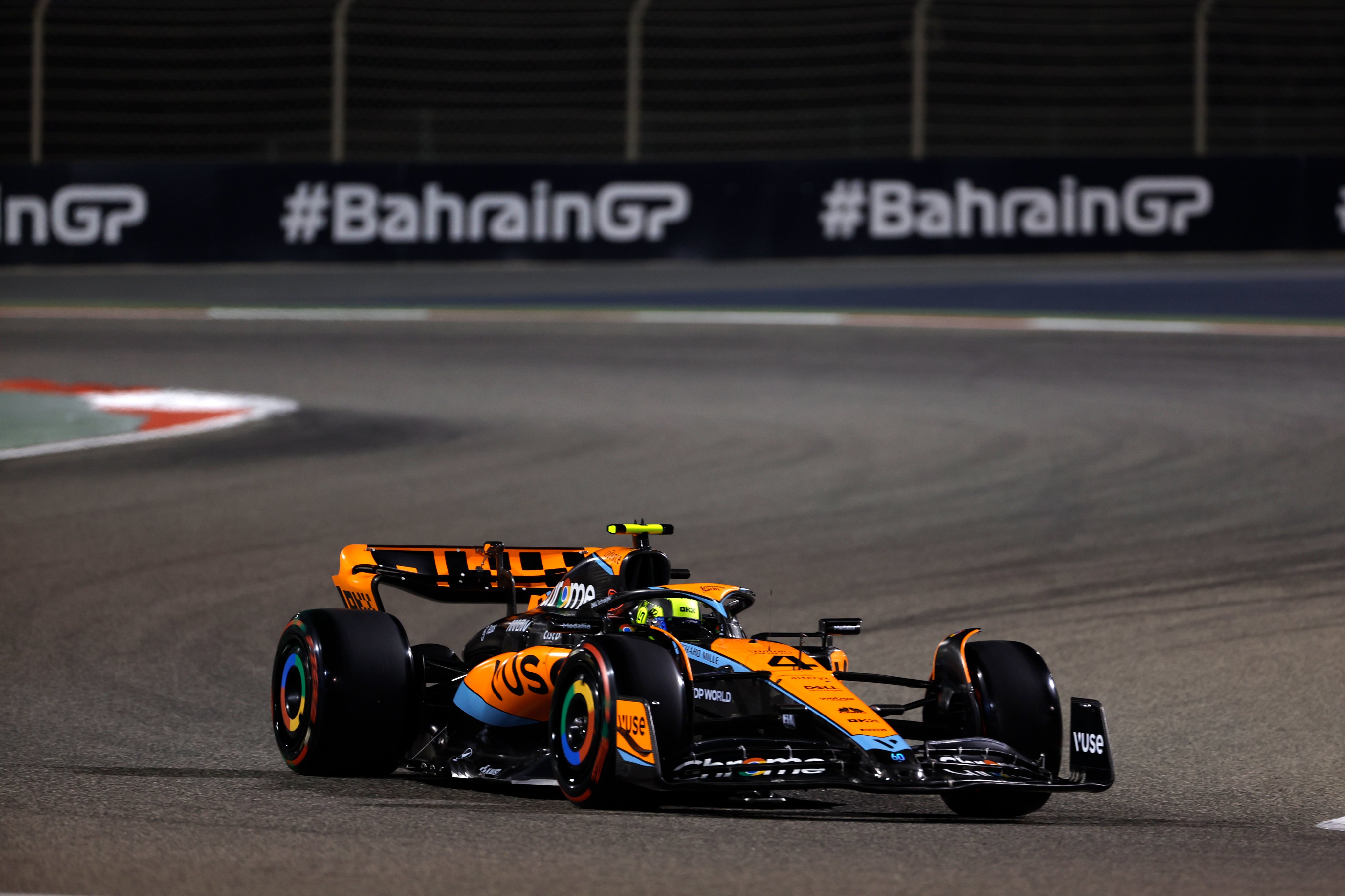 Lando Norris on-track at Bahrain