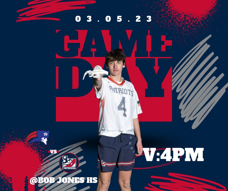 Varsity takes on <a href="/hwdlax/">Homewood HS Boys Lacrosse</a> at 4PM - come out and cheer the boys on! 

#lacrosse #lacrosselife <a href="/BhamLax/">GBYLA</a> <a href="/BobJonesHigh/">Bob Jones Patriots</a>