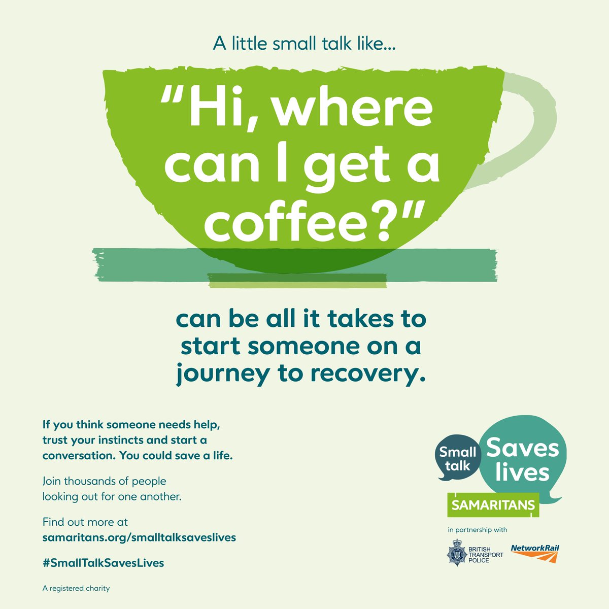 BedsFire's tweet photo. We have been working with our partners at Bedford Samaritans @BedfordSams to help to spread the word about their #SmallTalkSavesLives campaign. 
☕
If you see someone you think might need help, trust your instincts and start a conversation. You could save a life. 
✅ https://t.co/sNNCxyovxJ