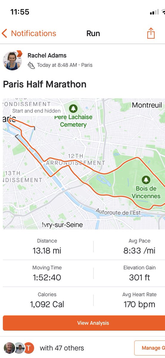 rladams6's tweet photo. Paris half marathon today to round off a fabulous few days avec la famille. 30 years since I was here for a year as a student, who would have thought I’d be back here for a race - certainly not my 20 year old self! @MDRunningClub #keelerunningclub #loveParis https://t.co/sHb8r8sJwg