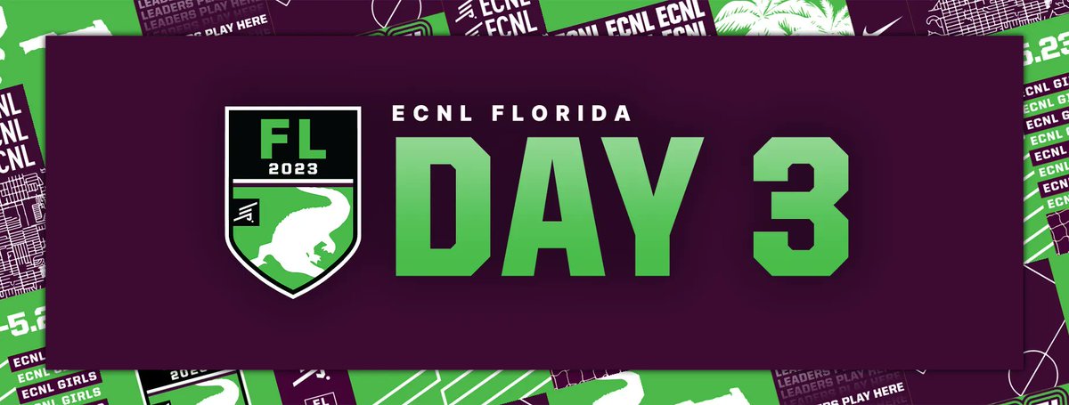 ECNL Florida Day 3️⃣
📍 Lakewood Ranch, FL
📆 buff.ly/3y5lFxa
📸 buff.ly/3dABzpl
📱 buff.ly/3Bw7OjC
#️⃣ECNLFL