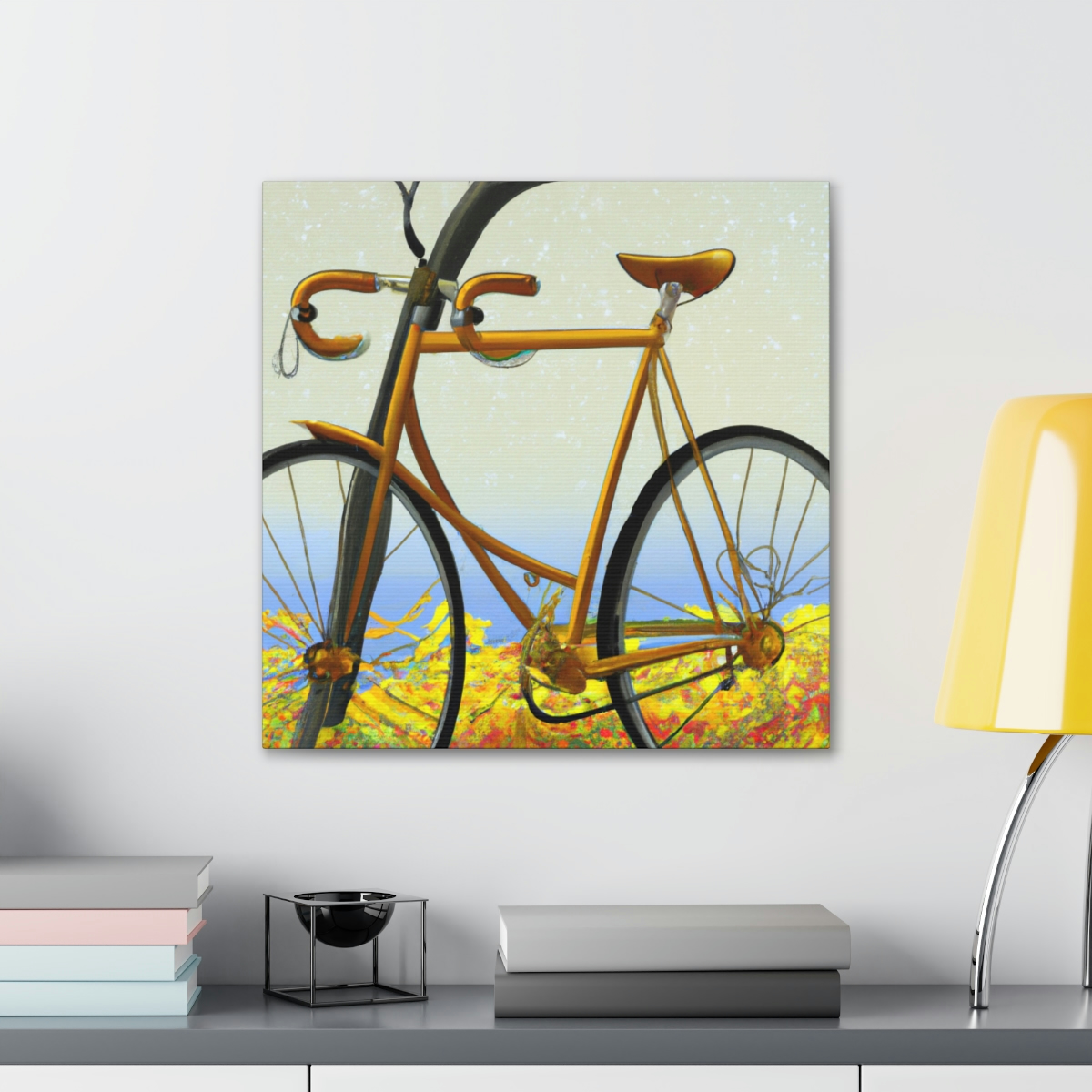 Check out our new piece.  Thoughts? 🖌️🎨#ArtNouveau #CanvasPainting #Pinting #VintageBicycle #ClassicStyle #HomeDecor #WallArt #MyArt #InteriorDesign #Elegance #Nostalgia