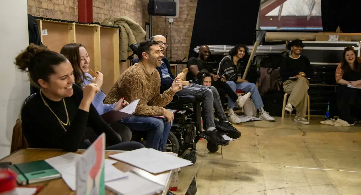 hopemilltheatre's tweet photo. 👀First look inside the rehearsal room for the hilarious, challenging and heart-breaking new play ANIMAL opening on Thursday! 

🎟️ https://t.co/JfhaVfHNaW

#accessibletheatre #newwriting #accessperformances #queertheatre https://t.co/znyNxlqeIC