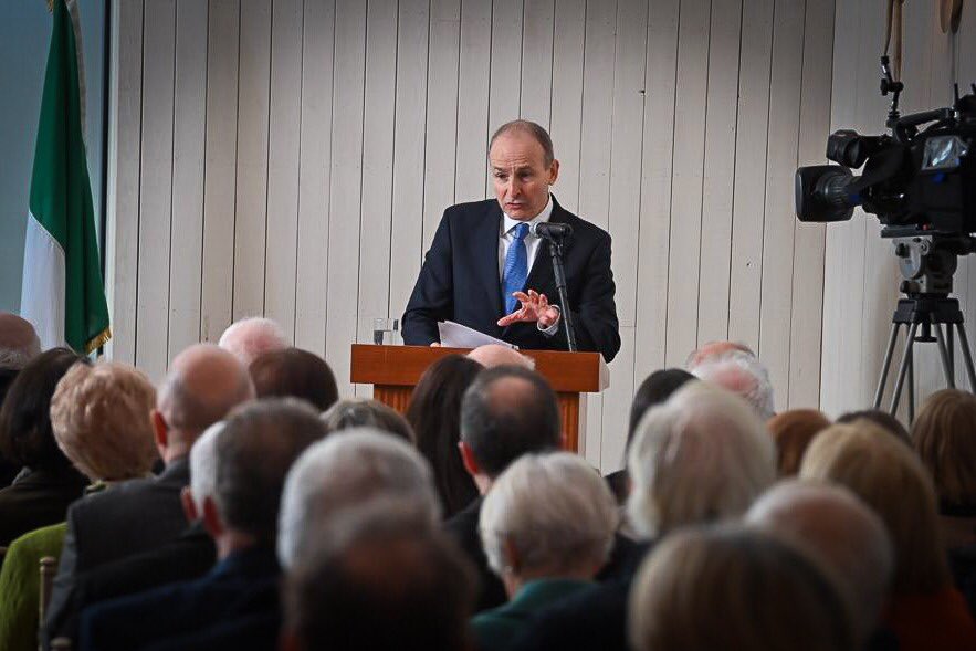 MichealMartinTD's tweet photo. The brutal massacre in Ballyseedy marked one of the lowest points in our national story.

Even after 100 years, what happened here retains the power to shock.

In coming here to remember the events of a century ago, it is with the spirit of understanding and renewal. https://t.co/Q7dVCDopi0