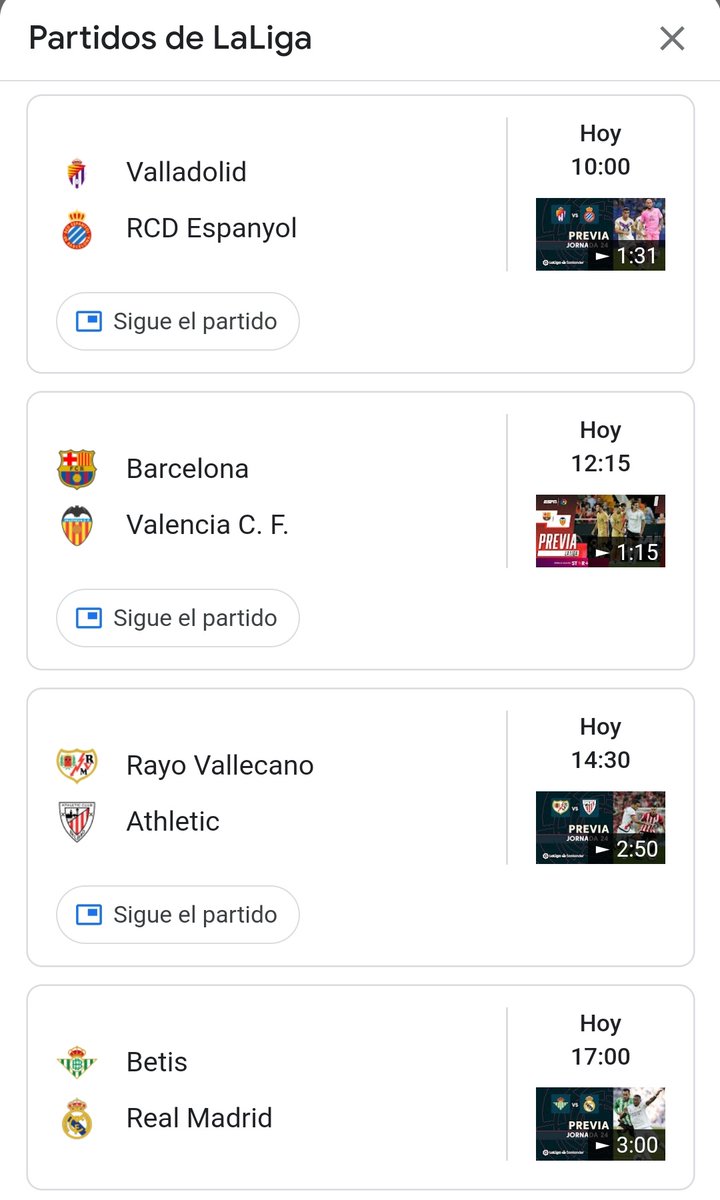 ElRolfi_Py's tweet image. #AvisoParroquial #LaLigaEspañola 
Partidos para hoy y horarios!!