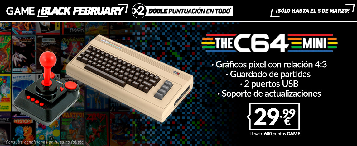VideojuegosGAME's tweet photo. 👾 ¡Pequeña pero matona! 👾

Date un capricho de nostalgia y hazte ya con la increíble #TheC64Mini por un precio aún más alucinante... ¡solo por 29,99€!

El #GAMEBlackFebruary acaba hoy, ¡así que date prisa! ⏱🔥

https://t.co/ZTR1mvlc6t https://t.co/ZH0ZK6ELH5
