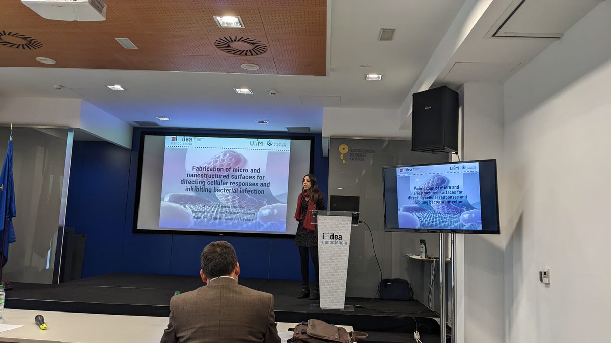 NFS_IMDEA's tweet photo. Last Friday our colleague @maite_alameda successfully defended her doctoral project thesis "Fabrication of micro and nanostructured surfaces for directing cellular responses and inhibing bacterial infection" Congrats Dr. Alameda! We are very proud of you 😃 https://t.co/BsnFHyflqs