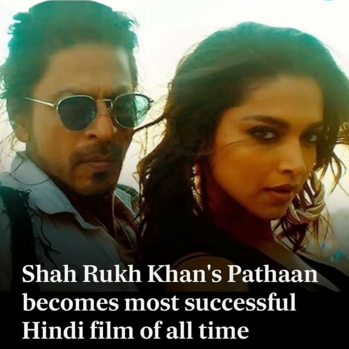 srkkhammamfc's tweet photo. #pathaan Become most successful Hindi Movie of all Time 

#PathaanBlockbuster 
#Pathaan1000crWorldWide

@iamsrk 

@yrf https://t.co/zVVI1CM7Nu