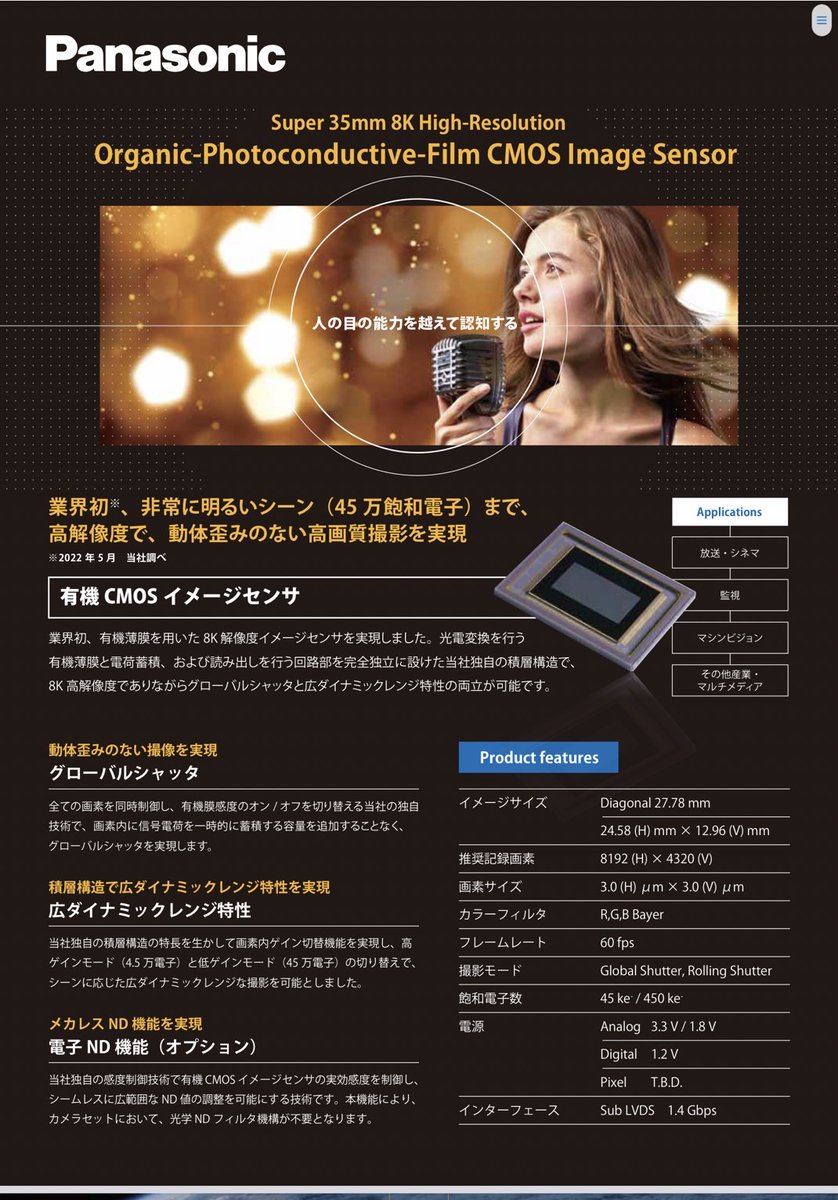 Macn020's tweet image. GH7には像面位相差AFはもちろん
有機CMOSセンサー搭載して
・8K対応
・ダイナミックレンジ大幅向上
・内蔵NDフィルター内蔵
などなどして技術革新レベルの進化してきそう
#lumix #gh7 #lumixgh7