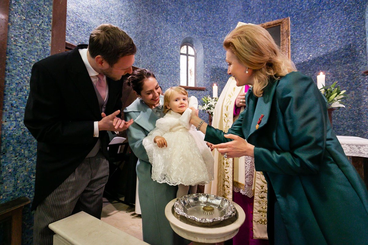 rwthofficial's tweet photo. 🇦🇱
#Albania’s Prince Leka II and Princess Elia attended the baptism of their daughter Princess Geraldine, also attended by #Luxembourg’s Princess Sibilla as godmother at the Church of Our Lady in the Royal Palace #Tirana.

📸 Blerta Celibashi #PrincLeka #LekaZogu #Shqipëria https://t.co/JfOgZKocIc