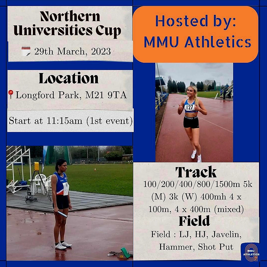 Northern Universities Cup 29th March -  11 unis confirmed 🧡💙