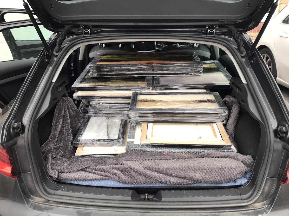daiwillart's tweet photo. Paintings delivered to @albanygallery ready for opening night next Friday #exhibition #paintings #gallery #landscapes #welshart #needavan https://t.co/brRC0Fuvdk