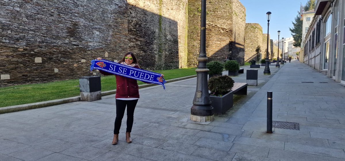 lamarin5's tweet photo. Ya hemos conquistado la muralla, ahora a por el partido @RealZaragoza 💪🏻 #DondeSeaPeroContigo 💙🤍 https://t.co/CR7TSTYRrO