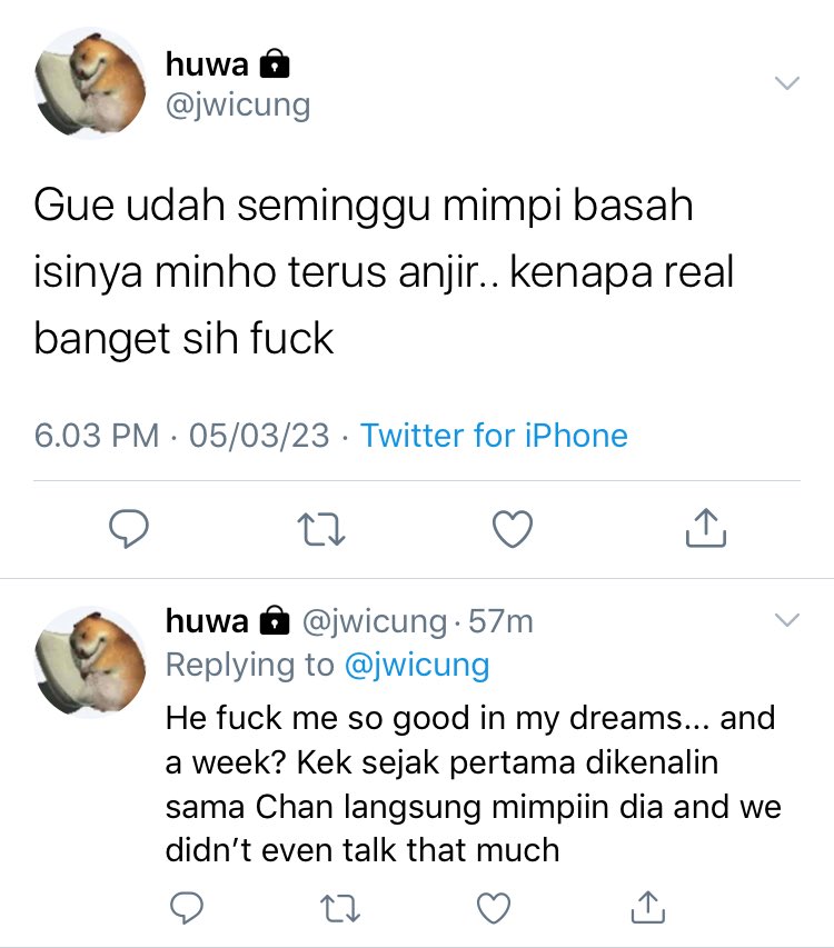 mienhare's tweet photo. — dream hunter
minsung mature two tweets au

it’s not easy being a half succubus who fed through people’s lust tapi untungnya js itu lucu jadi tiap mh nyelipin diri ke mimpinya, dia gak sekedar makan tapi dia juga bisa nikmatin prosesnya. https://t.co/SVOr5Ug97l