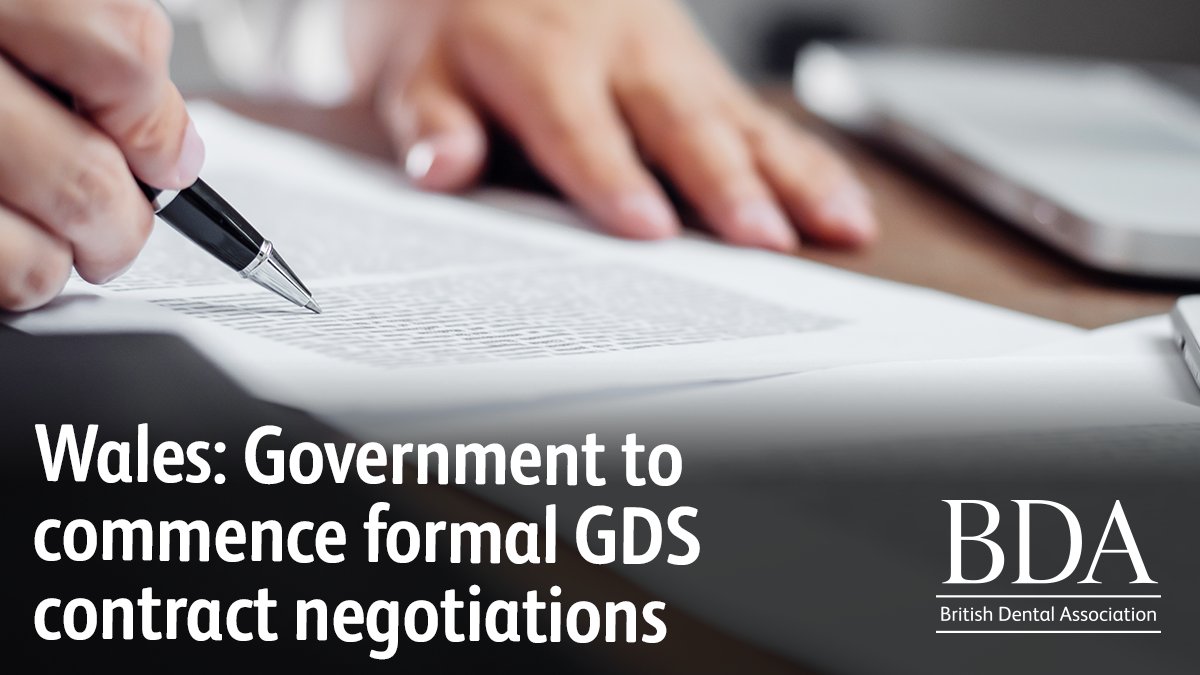 TheBDA's tweet photo. Welsh Government wishes to start formal General Dental Service (GDS) contract negotiations in March, proposing the process would be concluded by May. 

We have responded this week saying the timescale is not feasible.  https://t.co/G6WNpUP6RH

#BDAinWales #BDACymru https://t.co/6d6DNXEdLF