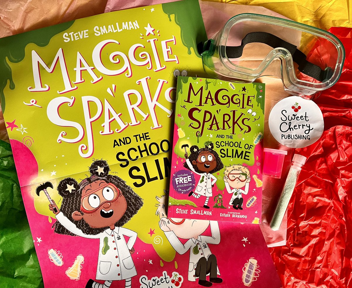 Thank you @SweetCherryPub for this slimetastic book post! Book Boy and I are going to visit #MaggieSparks and the School of Slime to attempt to create our own goo. Written by @SteveRT1 illustrated by #EstherHernando