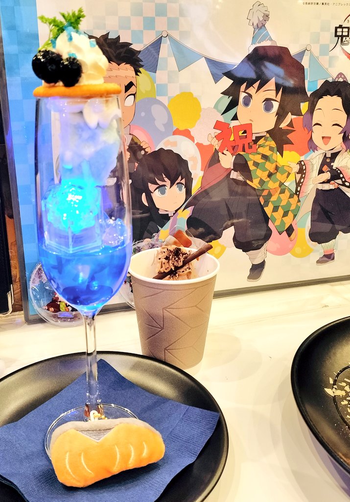 胡蝶しのぶ ,冨岡義勇 「てことで、さんバースデーのラスト堪能してきましたキムチ鍋が普通にめちゃめちゃ美味」|柚🍊次回6/25のイラスト