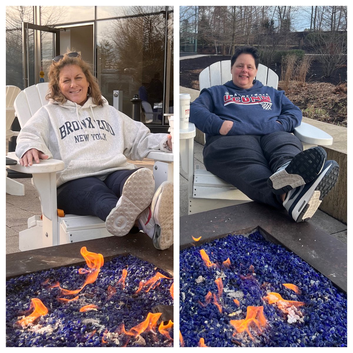 dawnie2424's tweet photo. #EarthTower enjoying the fire and #UConn talk - Join us if around @MoheganSun #UconnTwitter https://t.co/QZp0D41JAQ