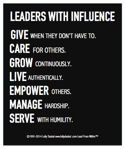 Grateful for “Leaders With Influence”…