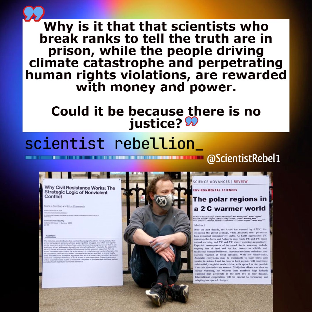 CodeRedEarth's tweet photo. https://t.co/eJbLv3wJlk
Lock up the truth tellers - the intellectuals . Nazis in Germany - got rid of the intellectuals speaking truth in the Universities, and any resistance to their gas chambers.
History rhymes they say. #ClimateEmergency #ScienceInJail https://t.co/BiCr8QGexo