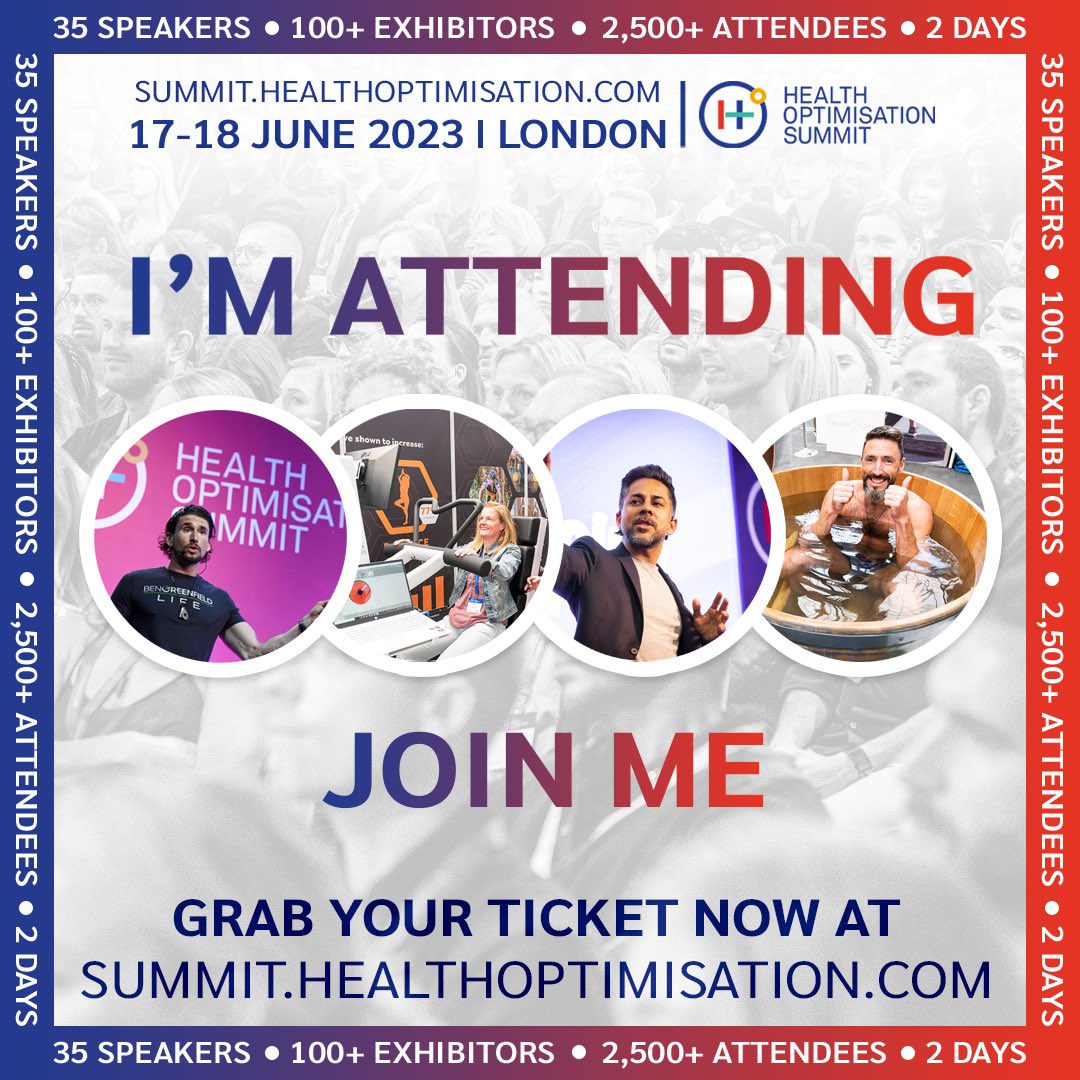 Who’s going? 

I’m so ready for the  @HOsummit this June 

I can’t wait to see @MarisaPeer  😍🙌🏻😆 

As always they’ve got an amazing lineup. 

I’m taking my girls & my mum along too. It’s going to be an epic weekend 🤩 

—————————————————

#hos #healthoptimisationsummit