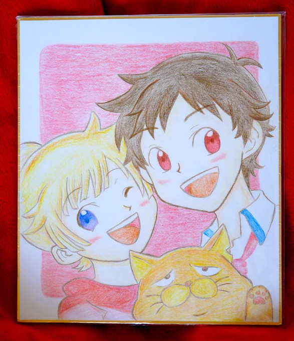 後日転送頂いたものです。こちらはお手紙と一緒に一稀と春河の可愛いイラストが一緒に入っていて…うわ～～すごい!超嬉しい…!!かわいい～～!ありがとうございます。飾っています 