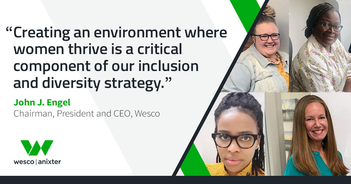 On International Women's Day, Wesco Chairman, President and CEO, John Engel shares how we #embraceequity to power progress: bit.ly/3SHXAGb #IWD2023 #internationalwomensday