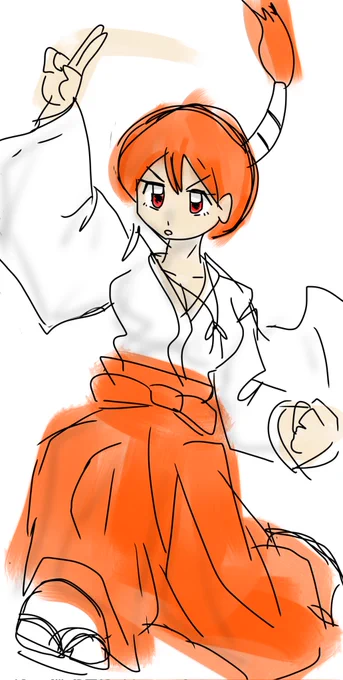 お風呂落書き縦長なのでクリックしてね巫女の日と言われると描くしか… 