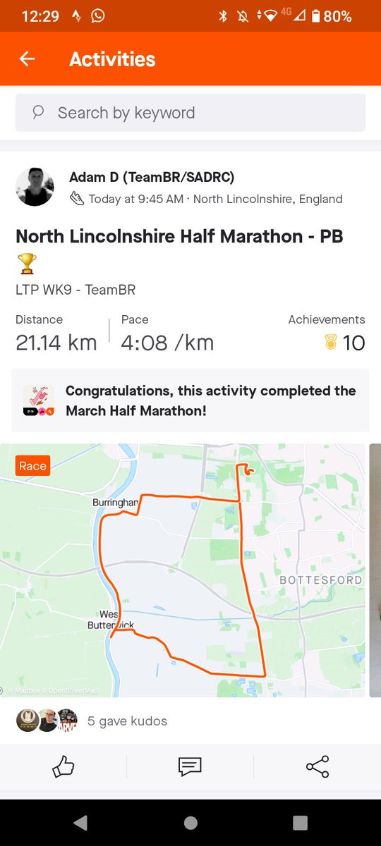 Adam_D_1975's tweet photo. Great local Half Marathon Race this morning @Tape2TapeEvents
PB 🏆 well happy, that's for all the support. #teamBR #runningdad https://t.co/MWHAKqSfDu