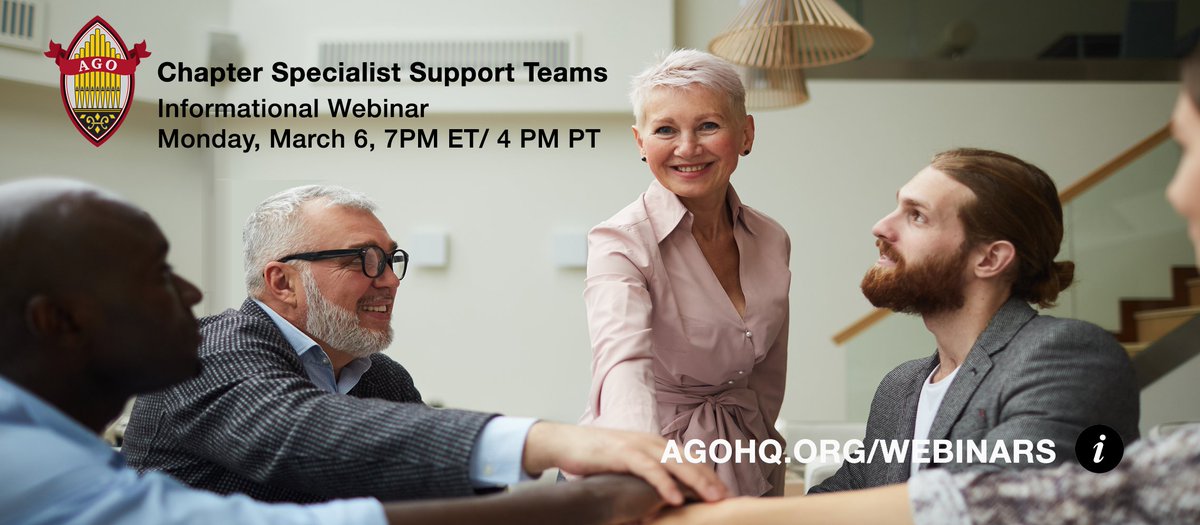 VOLUNTEER OPPORTUNITY: We're forming Chapter Specialist Support Teams to assist Chapters with marketing and membership, leadership, programming, or finance. Learn more at this webinar on Monday, March 6.