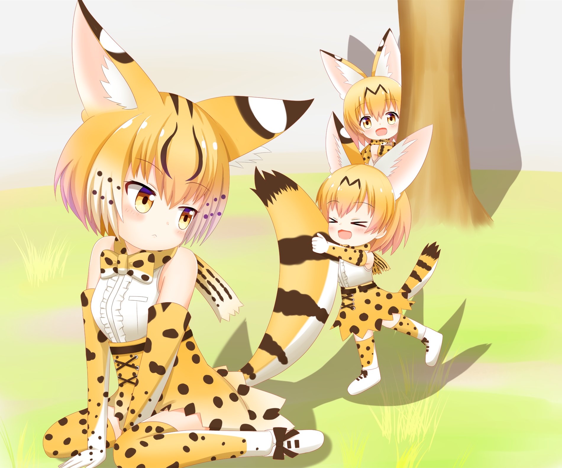 Kemono friends каракал и сервал Юри