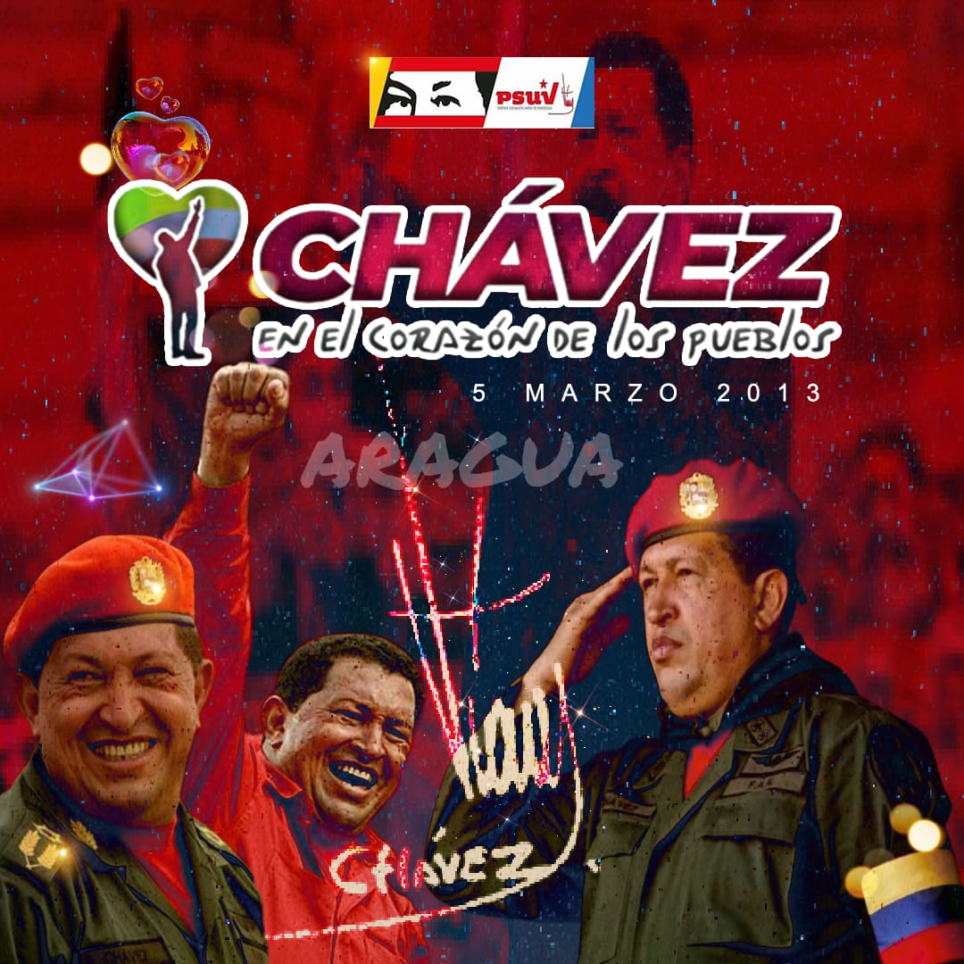 #5M Entregó su vida al pueblo, a su Patria y reivindicó la gesta histórica del Libertador Simón Bolívar, dejando un legado que hoy es guía para la Revolución. 

#YoSoyChavez #ChavezInfinito

<a href="/NicolasMaduro/">Nicolás Maduro</a> <a href="/dcabellor/">Diosdado Cabello R</a> <a href="/PartidoPSUV/">PSUV</a> <a href="/Soykarinacarpio/">Karina Carpio</a> <a href="/ramolinap/">Ricardo Molina</a> <a href="/JG_COLMENARES/">JOSÉ G. COLMENARES</a>