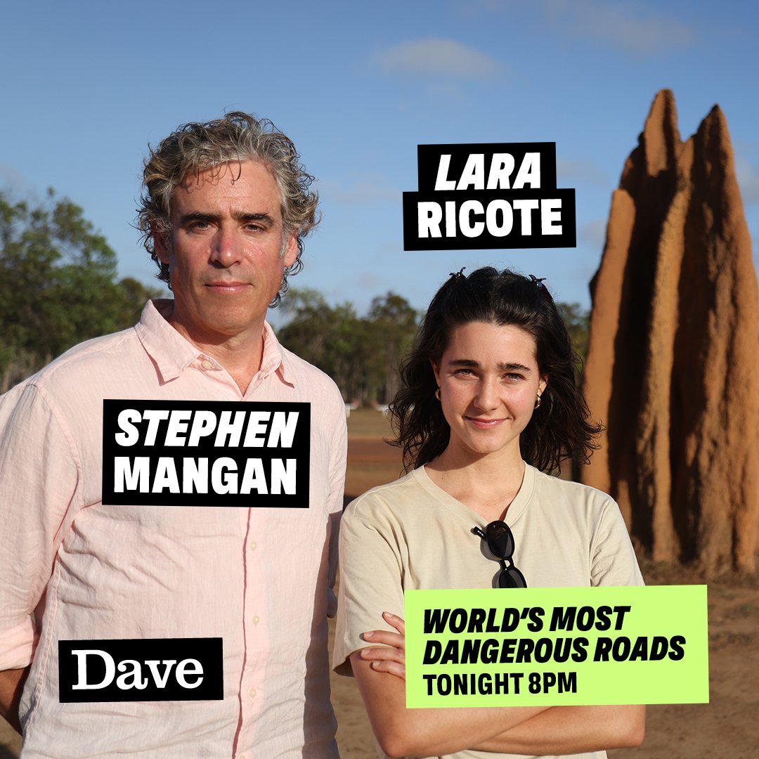 Can Lara Ricote and Stephen Mangan navigate Australia's most notorious trail AND become best friends?! Find out on #WorldsMostDangerousRoads, tonight on Dave at 8pm, or stream for free on UKTV Play.