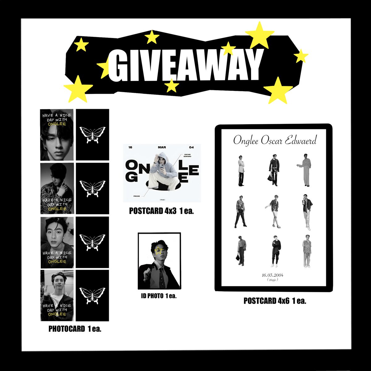 26spje's tweet photo. ♡ Pls rt ♡

giveaway Onglee B-day 

ID photo.          1 ea.
Postcard 4x6  1 ea.
Postcard 4x3  1 ea.
Photo card       1 ea. ( random )

location : JONE $500 
by  @OngleeBDProject
date : 16 march 2023

#19thOngleeBDayGift #giveawayUSER 
#PROXIEOnglee #PROXIEth️ https://t.co/4kDdAbnLGj