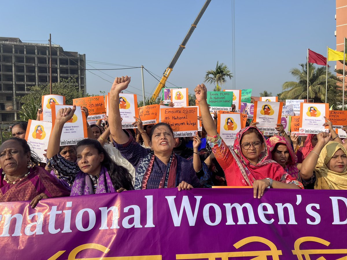 NazmaAkter73's tweet photo. On #IWD2023, we are recognizing and celebrating the women &amp; girls who are championing the advancement of transformative technology &amp; digital education. #stop_cyber_bullying
#minimumwage23000
@IndustriALL_GU https://t.co/1xha4W3ntU