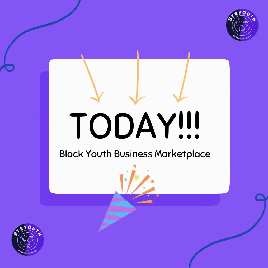 BYRYouth's tweet photo. TODAYS THE DAY!! We a look forward to seeing you all this afternoon 🙌🏾

⏰ 12:00 pm to 5:00 pm
🗓️ Sunday, March 5, 2023 
📌 Bill Crothers Secondary School
44 Main Street Unionville, Markham, Ontario 

#byryouth #blackyouthmarket #blackyouth #blackexcellence #blackbusinesses https://t.co/rRnU2egvKR