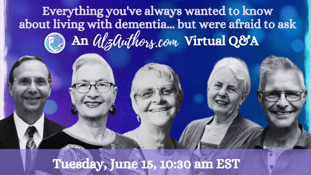 Catch the replay! Our 1st Virtual Q&amp;A: Everything You've Always Wanted to Know About Dementia But Were Afraid to Ask, with 5 of our authors sharing deeply personal insights into living with early onset dementia. #ENDALZ #AlzheimersandBrainAwareness youtu.be/0eHEloVBTY4
