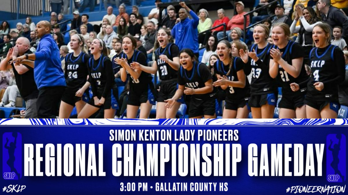 Just 7hrs from the Regional Championship Game!  Your SK Lady Pioneers take on the Grant Co Lady Braves.  One game away from the 'Sweet 16!!' 
 Come out and Turn Gallatin Co 'SK Blue!'  Tickets are $10 at the door.  
#PIONEERNATION