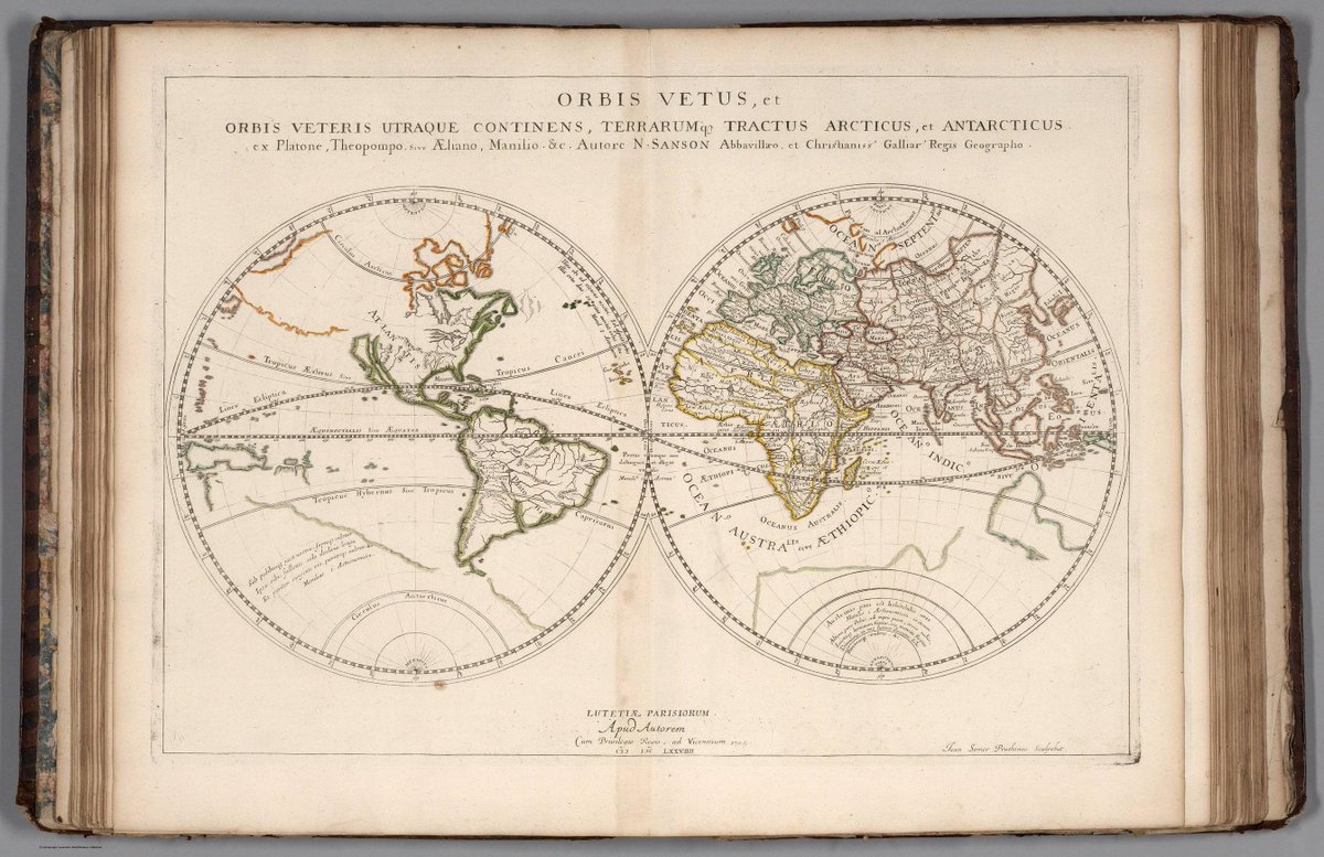 MapPornTweet's tweet photo. Map Of The World With The Pacific Northwestern United States Labeled As Atlantis (1704) https://t.co/RvvlC709d1 #MapPorn https://t.co/BfDzgCFRGU