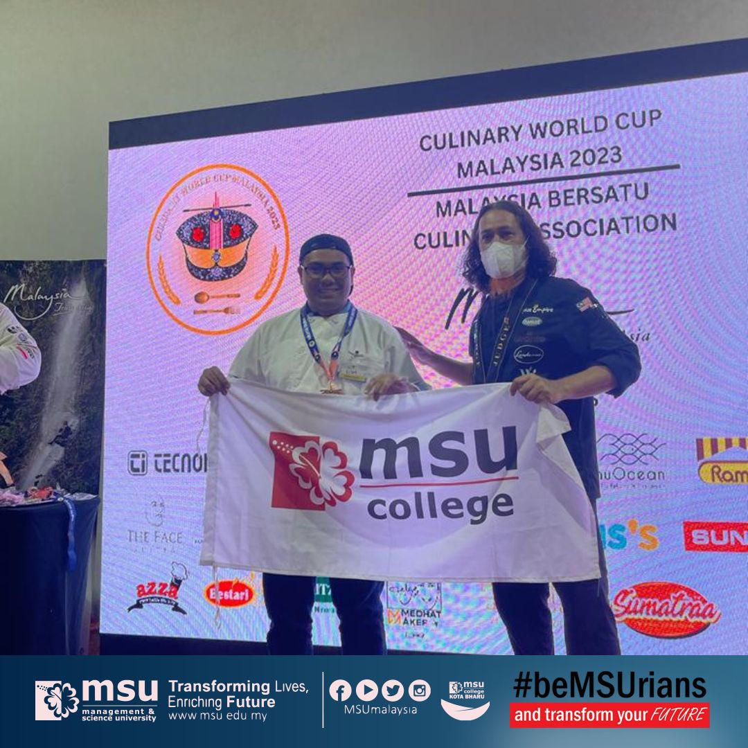 MSUcollege_kb's tweet photo. The Gastro team MSUC KB yang menyertai pertandingan Malaysia Culinary World Cup telah membuahkan kejayaan dengan membawa pulang 2 pingat emas, 4 perak dan 4 gangsa.
#MSUmalaysia
#msu4life
#msu2go
#msucollegekotabharu https://t.co/KCIXfJXh8x