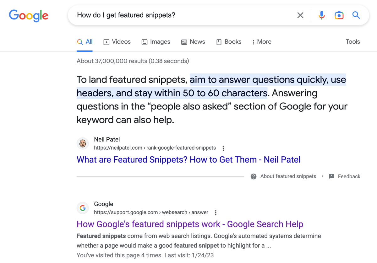 rustybrick's tweet photo. Google blue highlights in featured snippets now live https://t.co/GGF6PVnlnP https://t.co/R4zyDXDAsn