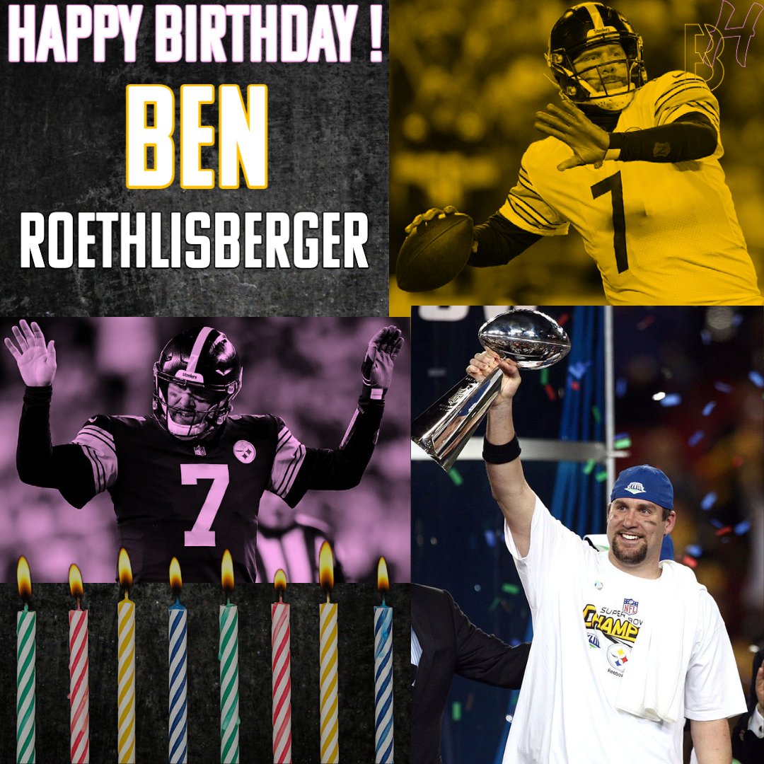 Happy belated Birthday to former Pittsburgh Steelers quarterback Ben Roethlisberger ( 