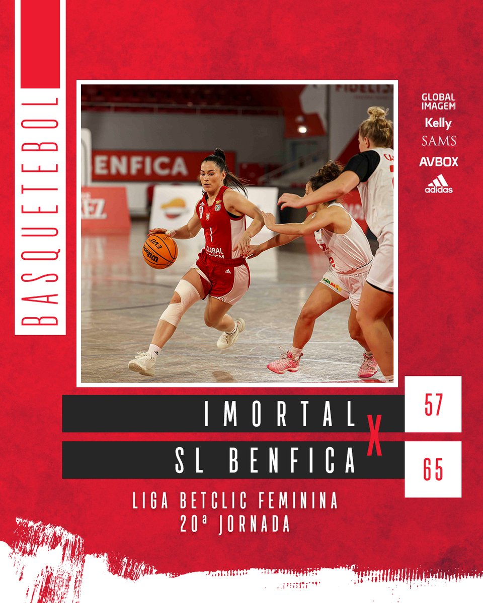 🏀 O #BasketBenficaFem venceu o Imortal na 20.ª jornada da 1.ª fase da Liga Betclic Feminina!

#SóHáUmBenfica 

#GlobalImagem #KellyServices #SAMS #AVBox <a href="/adidas/">adidas</a>
